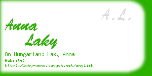 anna laky business card